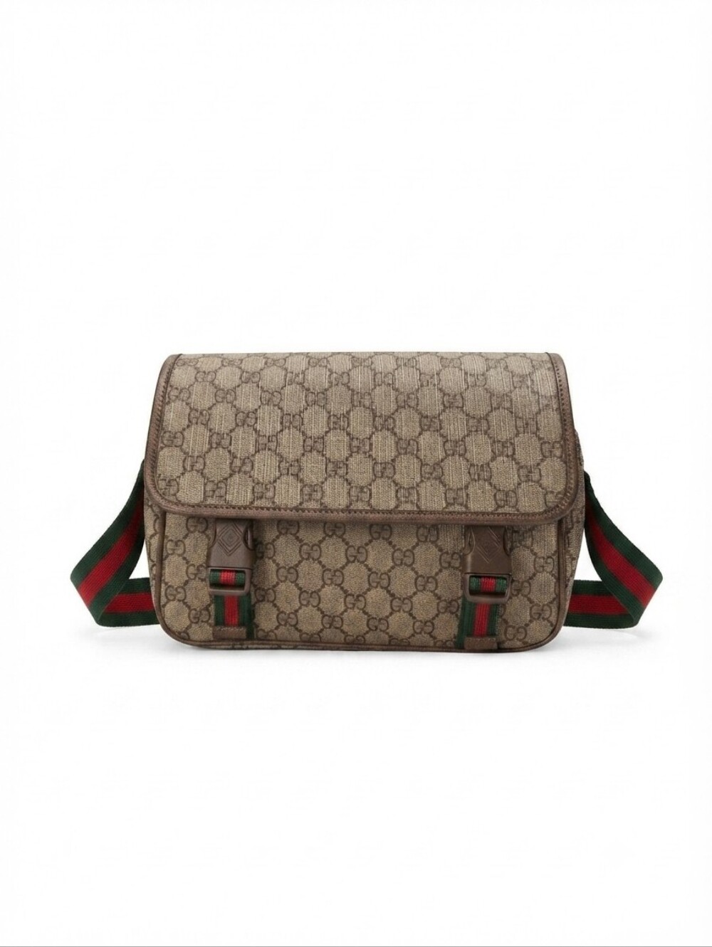 FAUX GUGGI Crossbody Bag in Brown